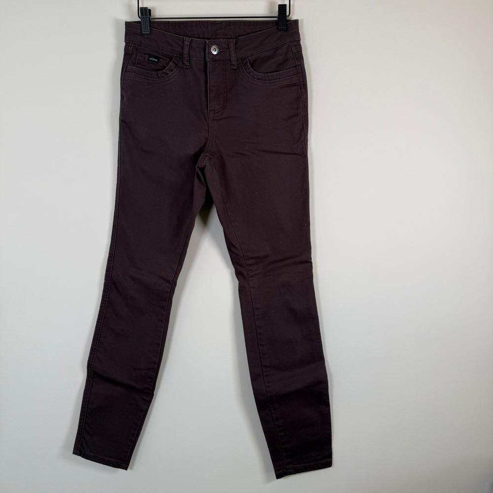 KUHL Danzr Skinny Pants Size 6 Regular Plum Brown Stretch Hiking Outdoor Utility